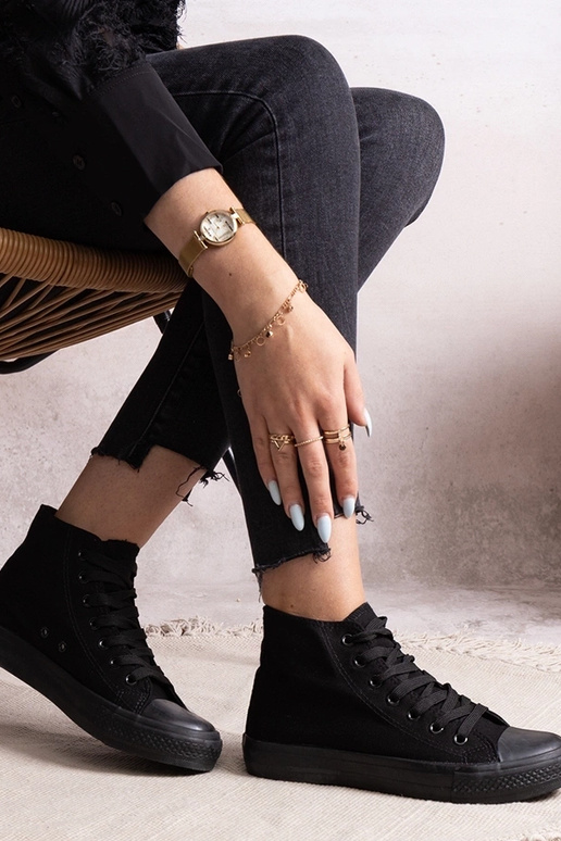 Schwarze Rafife High-Top-Sneakers Schwarze Rafife High-Top-Sneakers