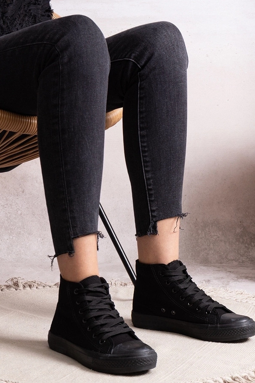 Schwarze Rafife High-Top-Sneakers Schwarze Rafife High-Top-Sneakers