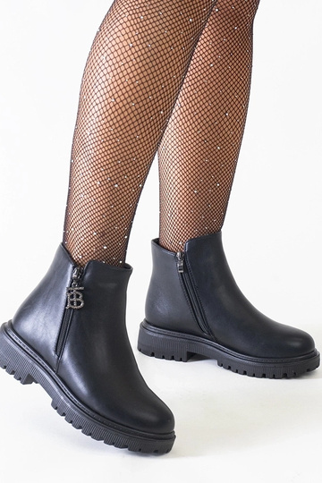 Schwarze Stiefeletten mit...