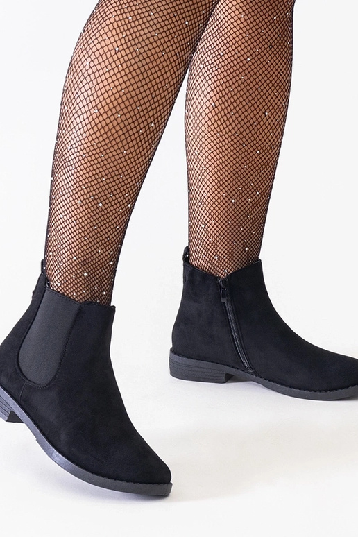 Schwarze klassische Knöchelstiefel...