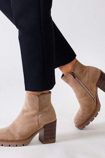 Beige Stiefeletten mit... 2