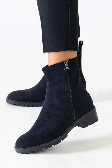 Schwarze High-Platform-Schuhe aus Kunstwildleder Zahra 2