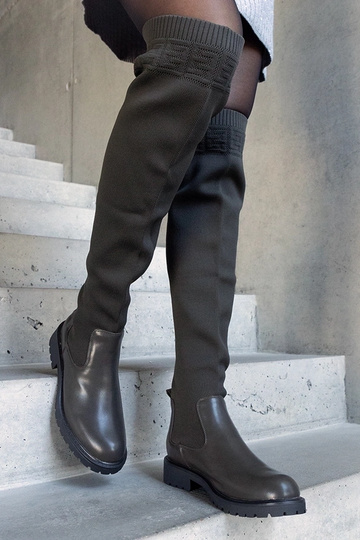 Grüne Juanra-Stiefel mit...