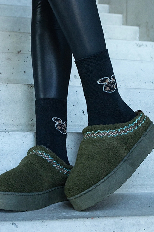 Grüne Low-Top-Plateau-Schneestiefel... Grüne Low-Top-Plateau-Schneestiefel...