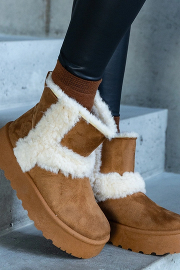 Braune Schneestiefel aus... 2