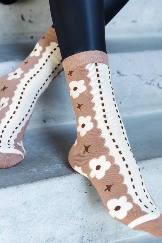 Schwarz-weiße warme Socken Sella Schwarz-weiße warme Socken Sella