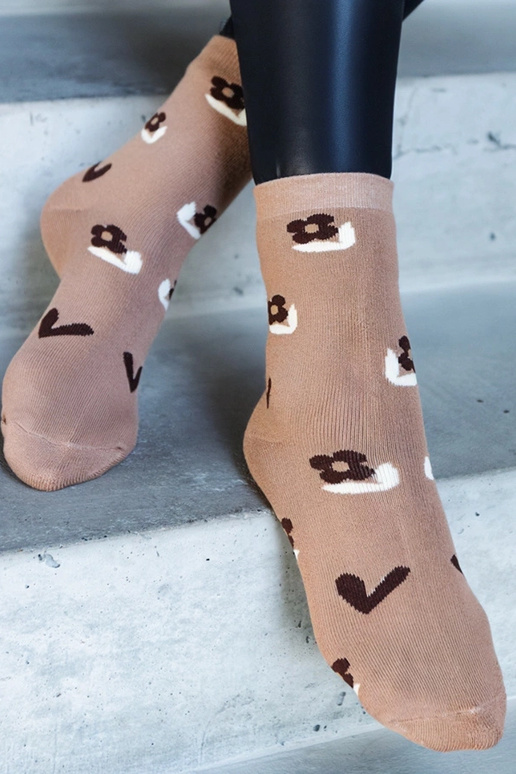 Schwarz-weiße warme Socken Sella Schwarz-weiße warme Socken Sella