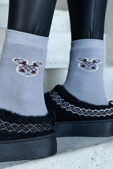 Sella grau warme Socken