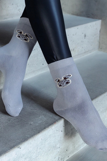 Sella grau warme Socken 2