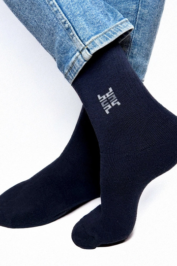 Dunkelblaue warme Herrensocken Narus 2