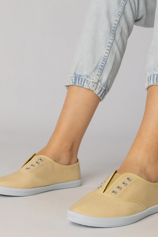 Graue Stoffschuhe zum...