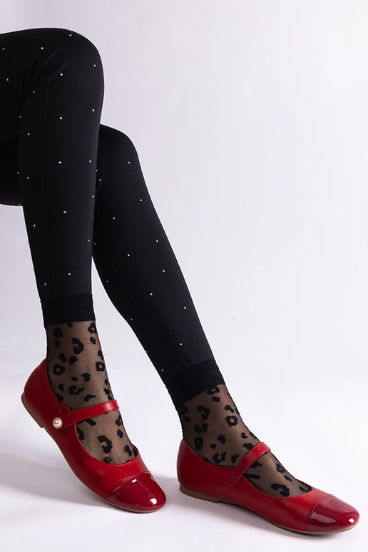 Rote Ballerinas aus Lackleder mit... Rote Ballerinas aus Lackleder mit...