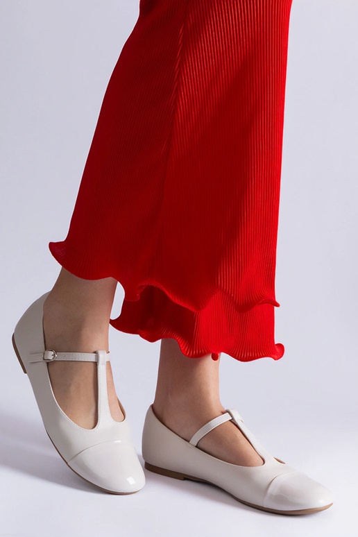 Gloriana weiße Lackleder-Ballerinas... Gloriana weiße Lackleder-Ballerinas...