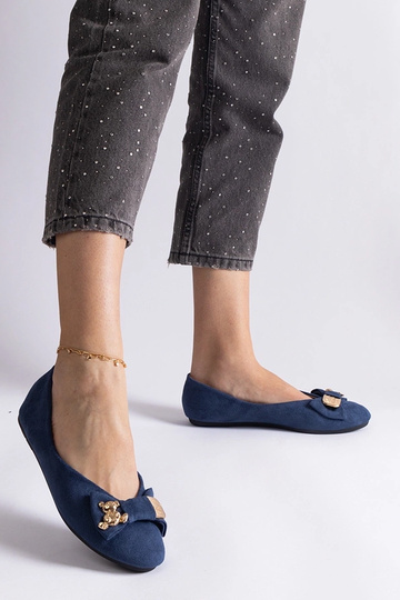 Marineblaue Ballerinas mit... 2
