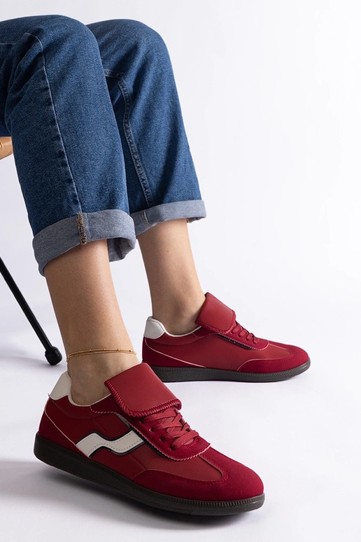 Rote niedrige Schnürsneakers Edelmira Rote niedrige Schnürsneakers Edelmira