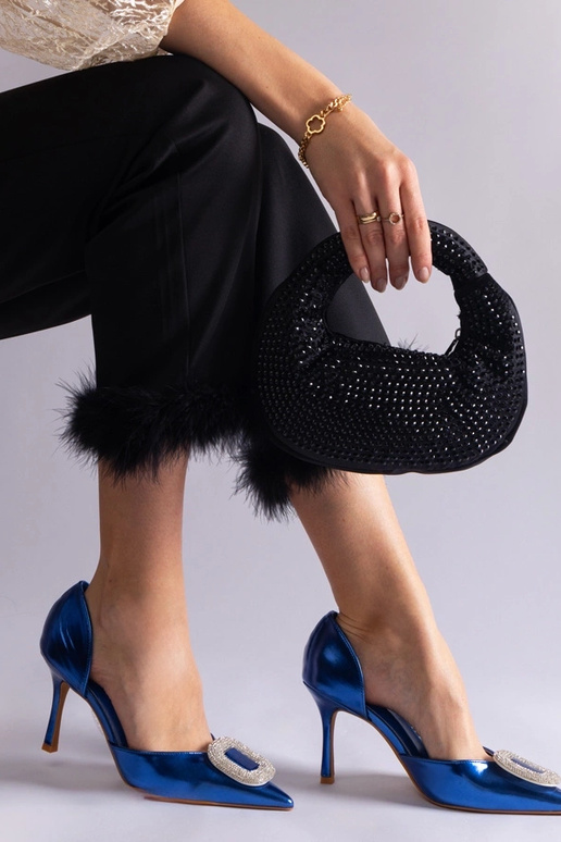 Blaue High Heels verziert mit... Blaue High Heels verziert mit...