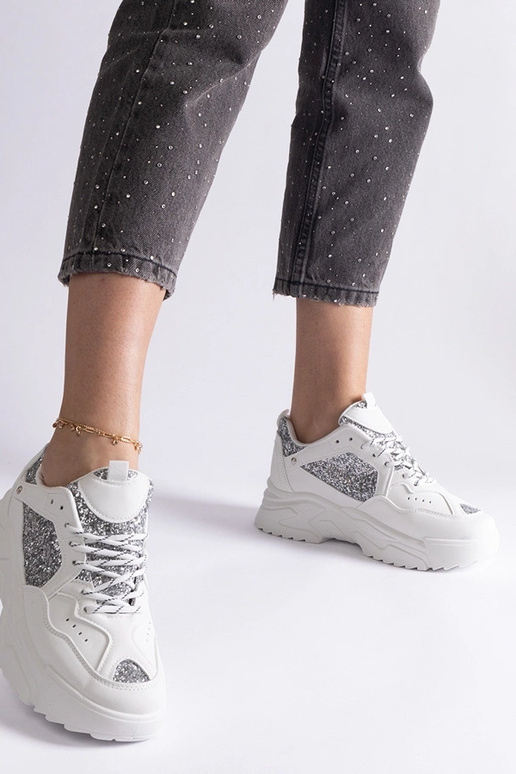 Weiße Damen-Sneaker mit... Weiße Damen-Sneaker mit...