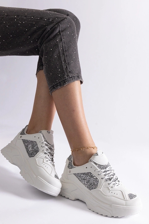 Weiße Damen-Sneaker mit... Weiße Damen-Sneaker mit...