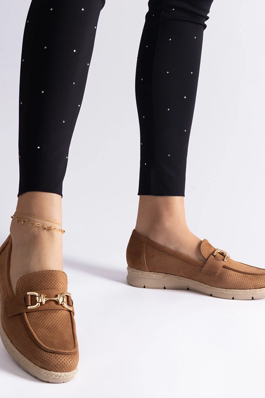 Karamellfarbene Damen Schuhe aus...