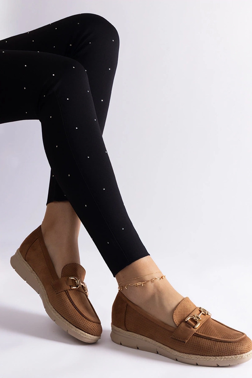 Karamellfarbene Damen Schuhe aus...