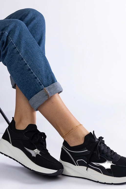 Schwarze Sport-Sneakers Elsira für Damen Schwarze Sport-Sneakers Elsira für Damen