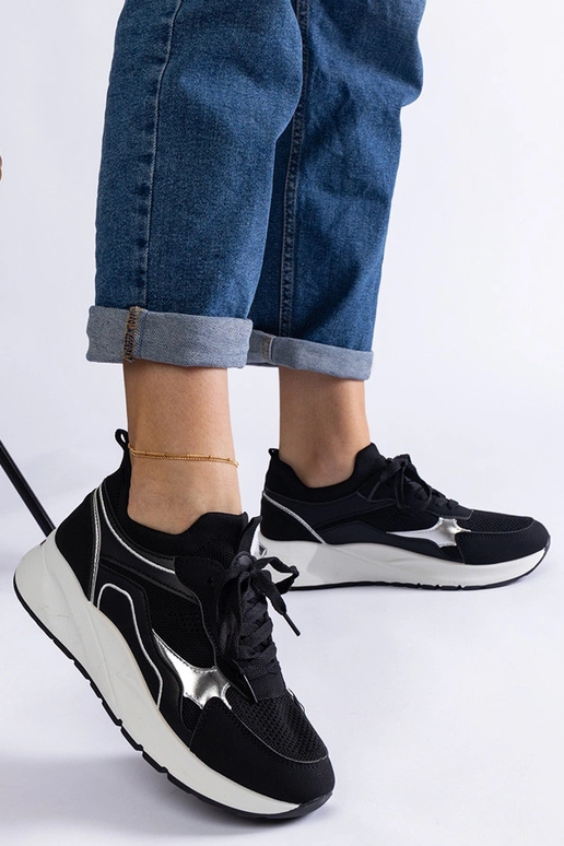 Schwarze Sport-Sneakers Elsira für Damen Schwarze Sport-Sneakers Elsira für Damen