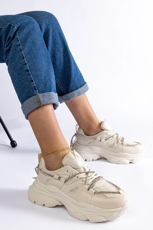 Beige Ivett Damen-Sportsneaker Beige Ivett Damen-Sportsneaker