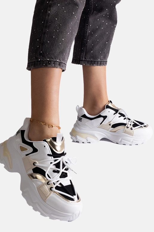 Schwarz-weiße Sport-Sneakers „Sulamita“