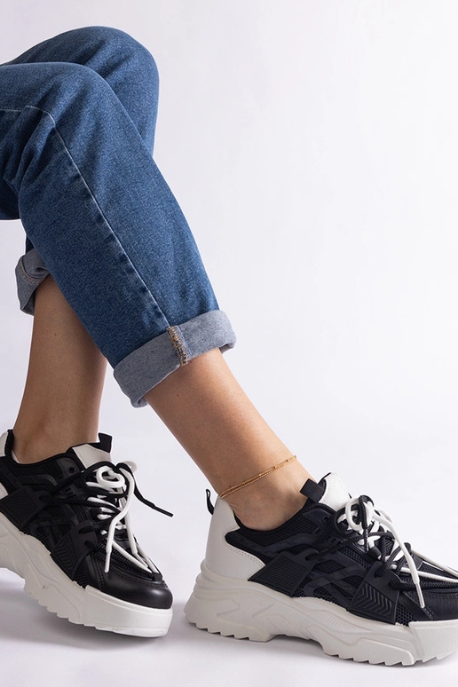 Schwarze Alva Damen-Sportsneaker