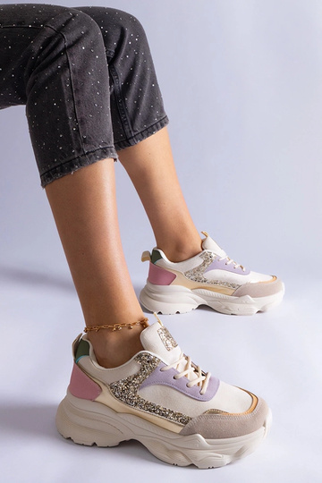 Mehrfarbige Sneakers mit...