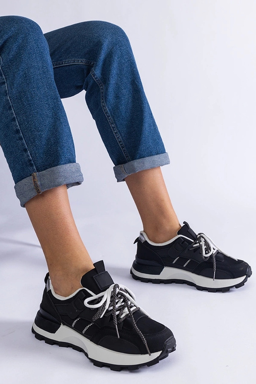 Schwarze Adalia Damen-Sportsneaker Schwarze Adalia Damen-Sportsneaker