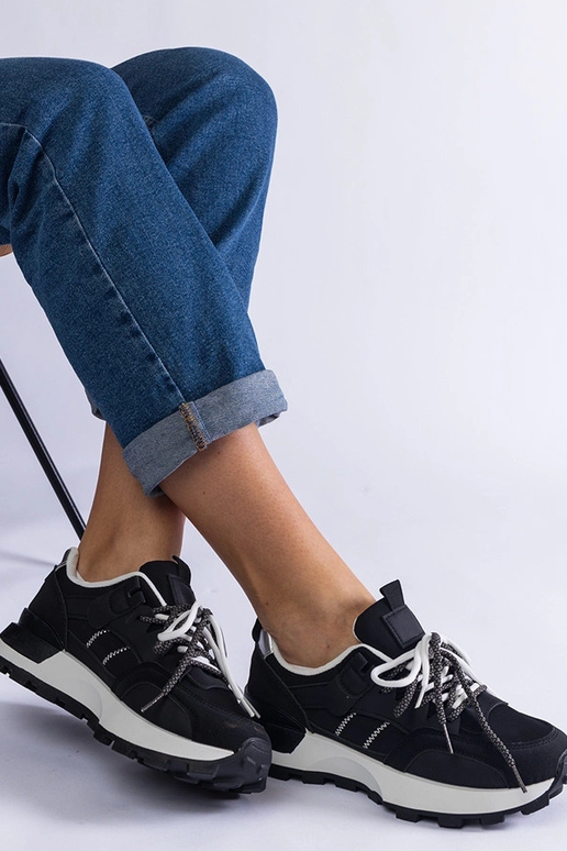 Schwarze Adalia Damen-Sportsneaker Schwarze Adalia Damen-Sportsneaker