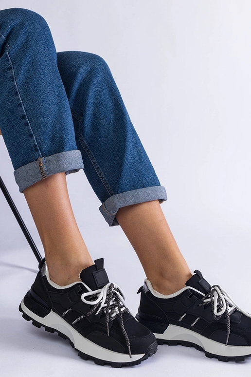 Schwarze Adalia Damen-Sportsneaker Schwarze Adalia Damen-Sportsneaker