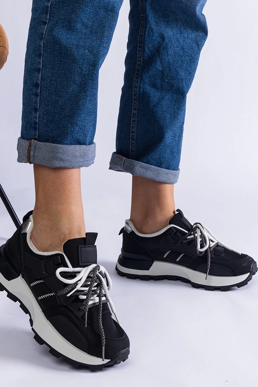 Schwarze Adalia Damen-Sportsneaker Schwarze Adalia Damen-Sportsneaker