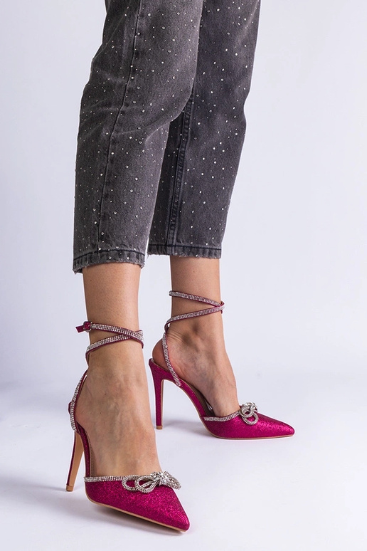 Rosa Glitzer High Heels mit Schleife... Rosa Glitzer High Heels mit Schleife...