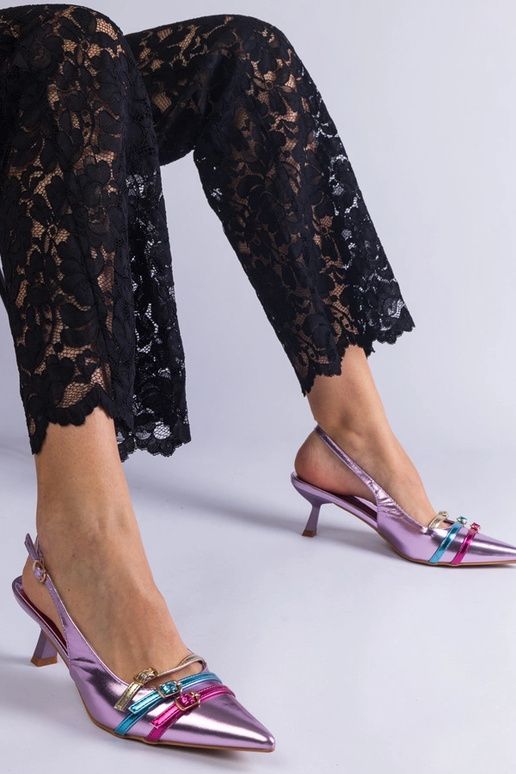 Lilafarbene Pumps mit offener Spitze... Lilafarbene Pumps mit offener Spitze...