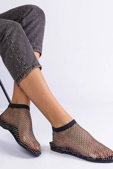 Schwarze Netzsandalen mit... 2