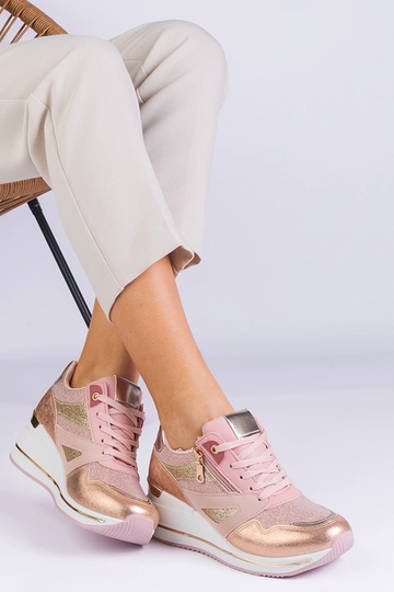 Rosa Plateau-Sportsneaker...