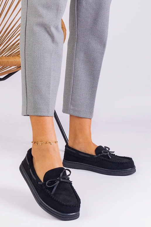 Schwarze Damen Kunstwildleder-Schuhe...