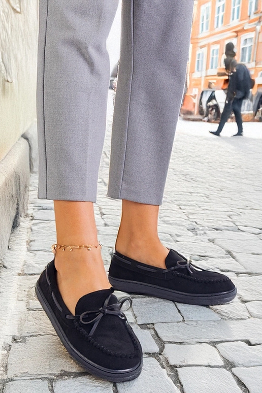 Schwarze Damen Kunstwildleder-Schuhe...