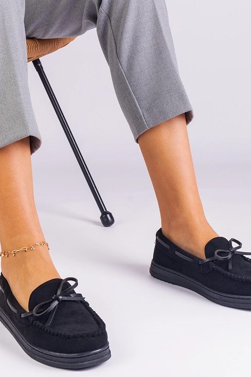 Schwarze Damen Kunstwildleder-Schuhe...