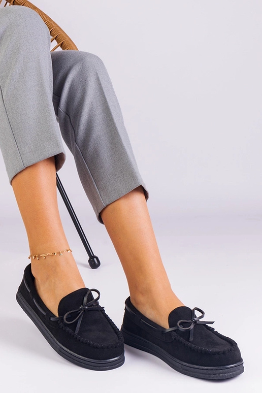 Schwarze Damen Kunstwildleder-Schuhe...