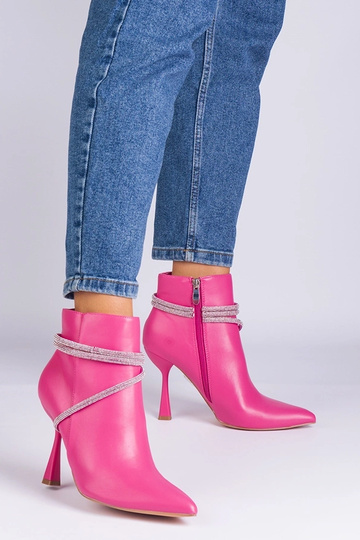 Rosa High Heel Stiefeletten... 2