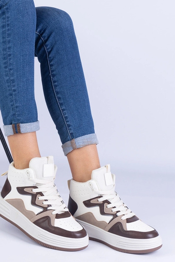 Braune Sport-Sneakers für Damen von Shadolina