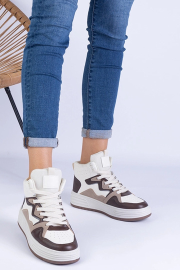 Braune Sport-Sneakers für Damen von Shadolina 2