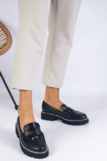 Schwarze Damen-Loafer mit... 2