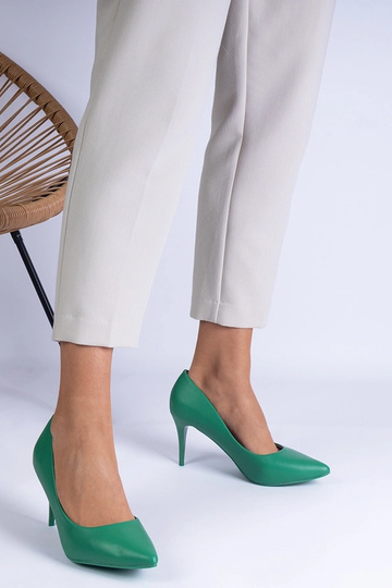 Grüne klassische Pumps aus... 2