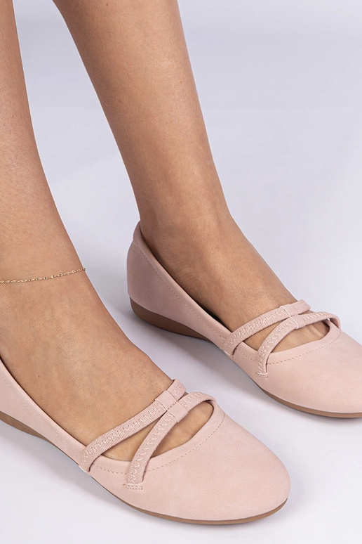 Rosa Damen-Ballerinas aus mattem...