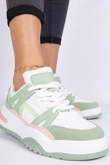 Grüne Sneakers mit dicken Schnürsenkeln Luciana 2