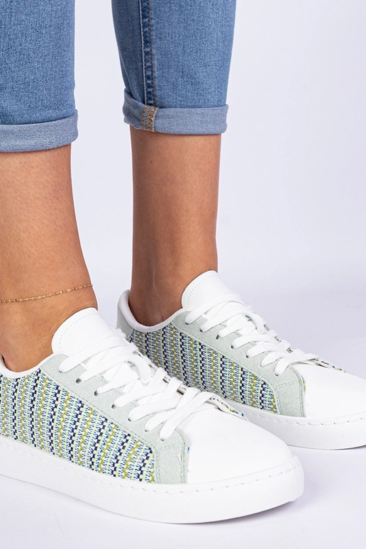 Grüne Damen-Sneakers aus Stoff Bellisio